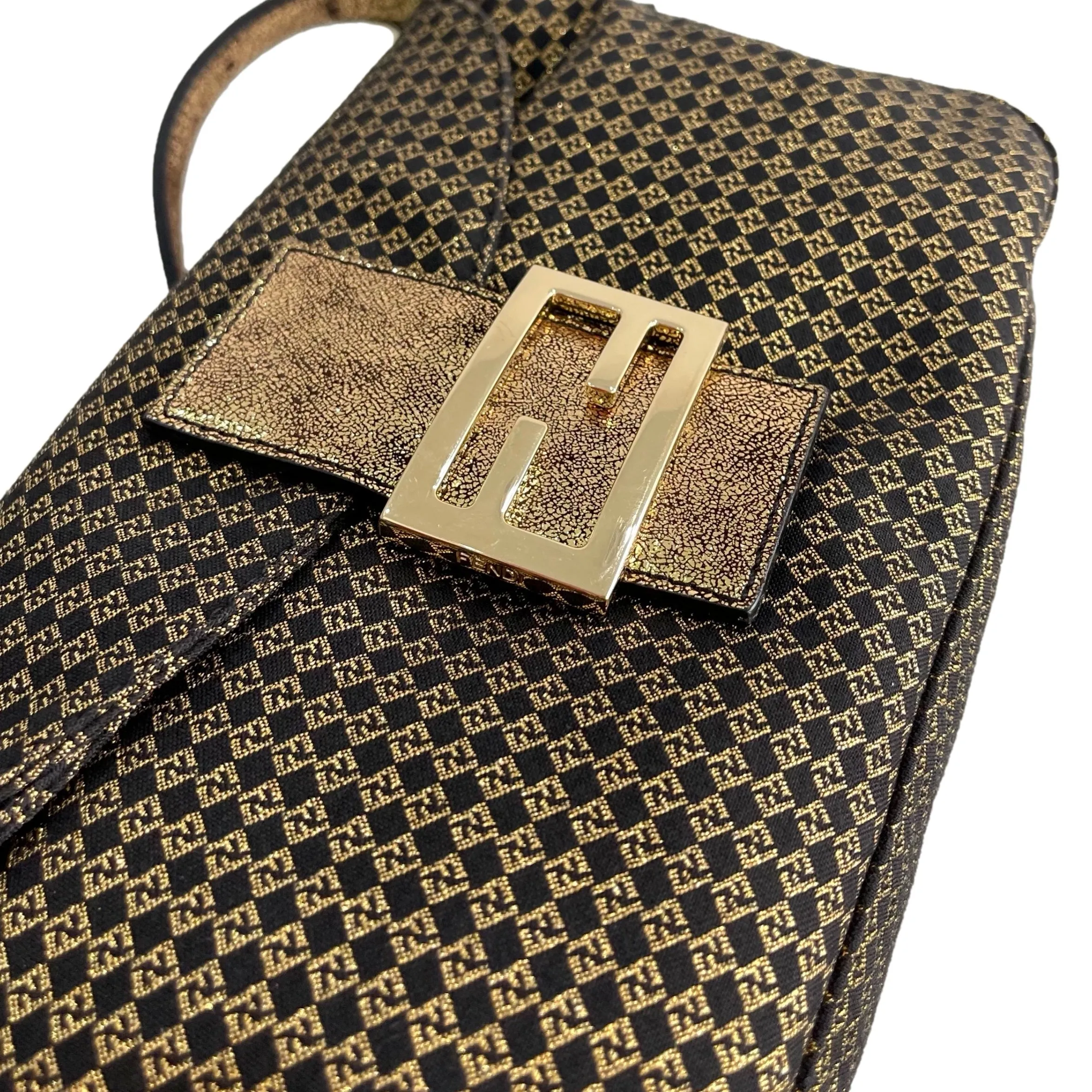 Fendi Gold Logo Baguette
