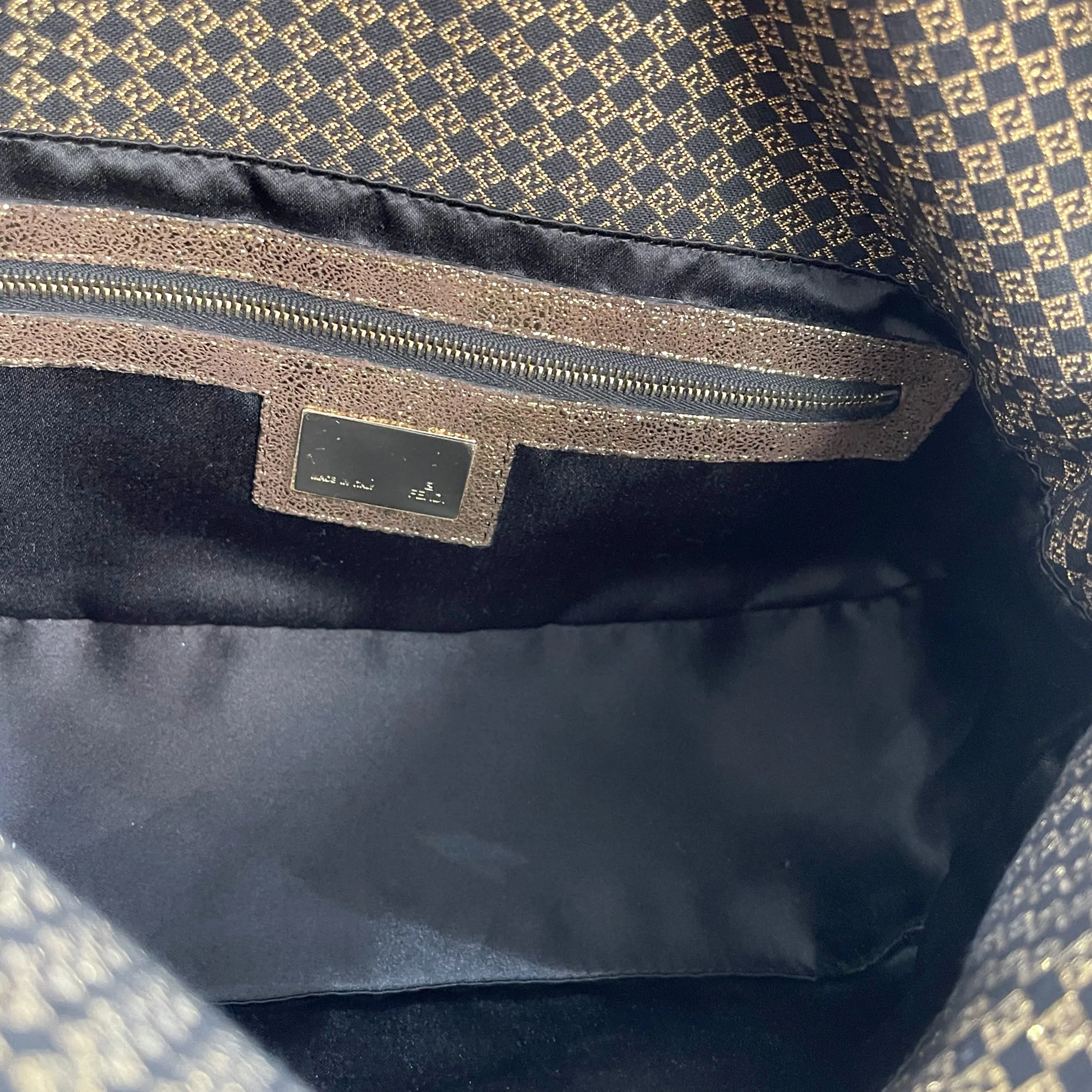 Fendi Gold Logo Baguette