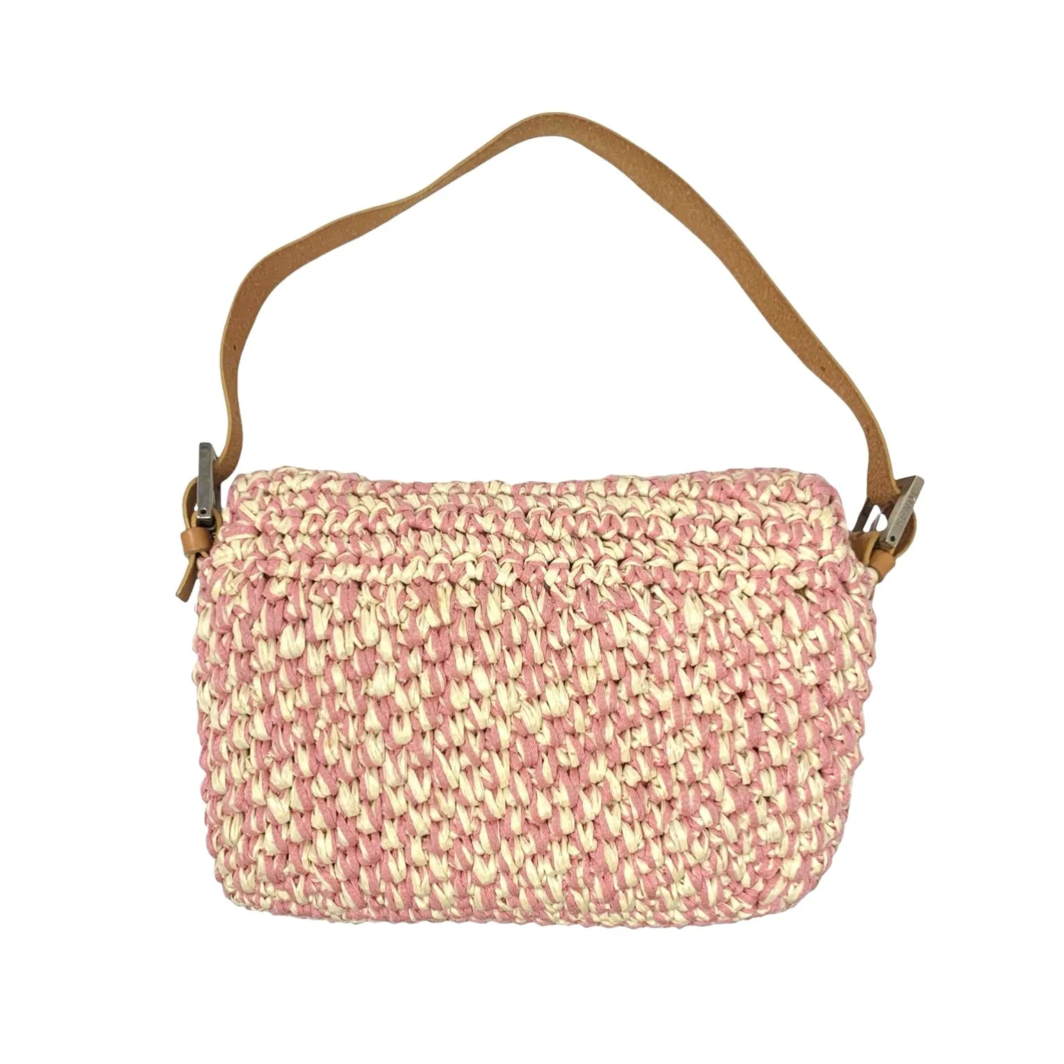 Fendi Pink Braided Baguette Bag