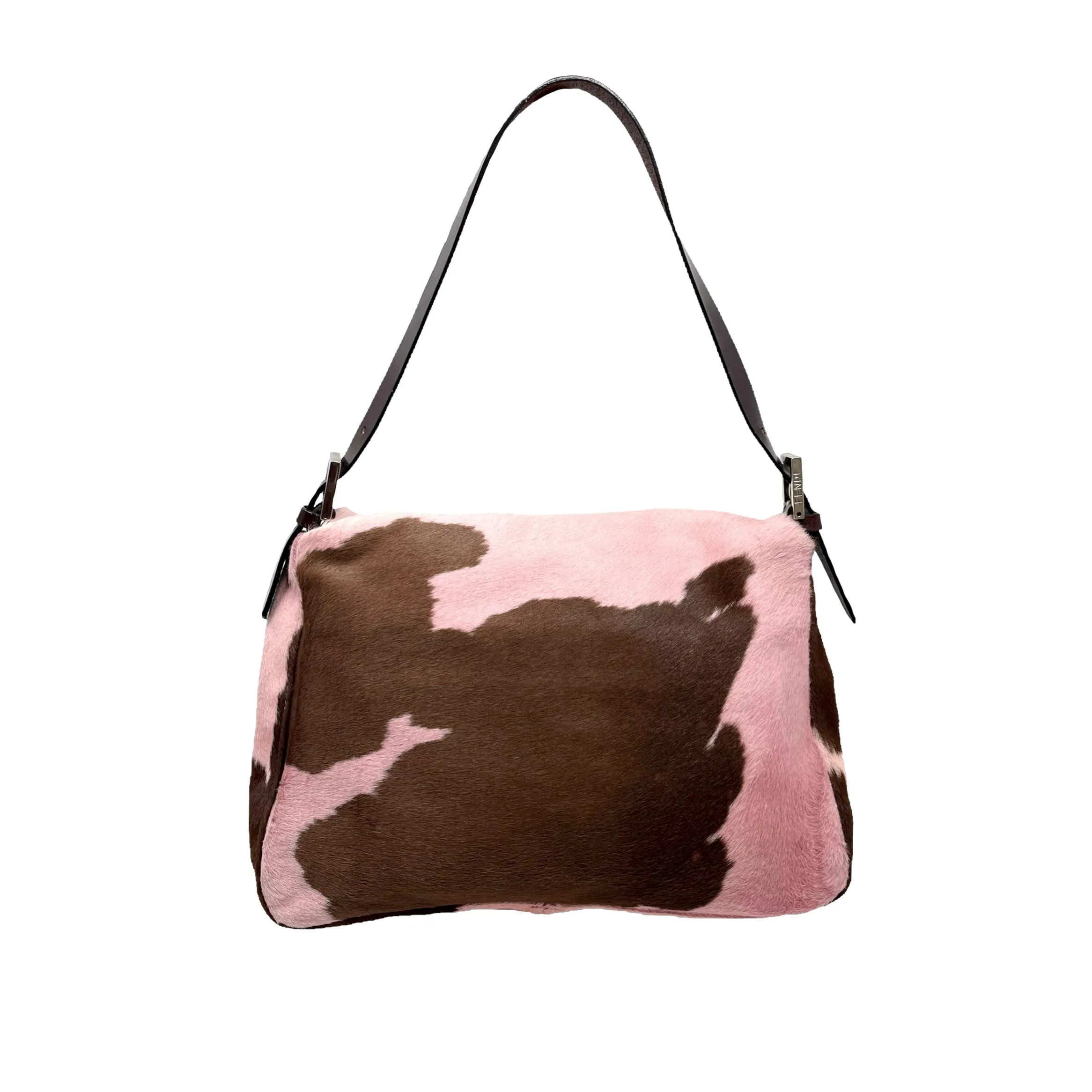 Fendi Pink Cow Print Baguette