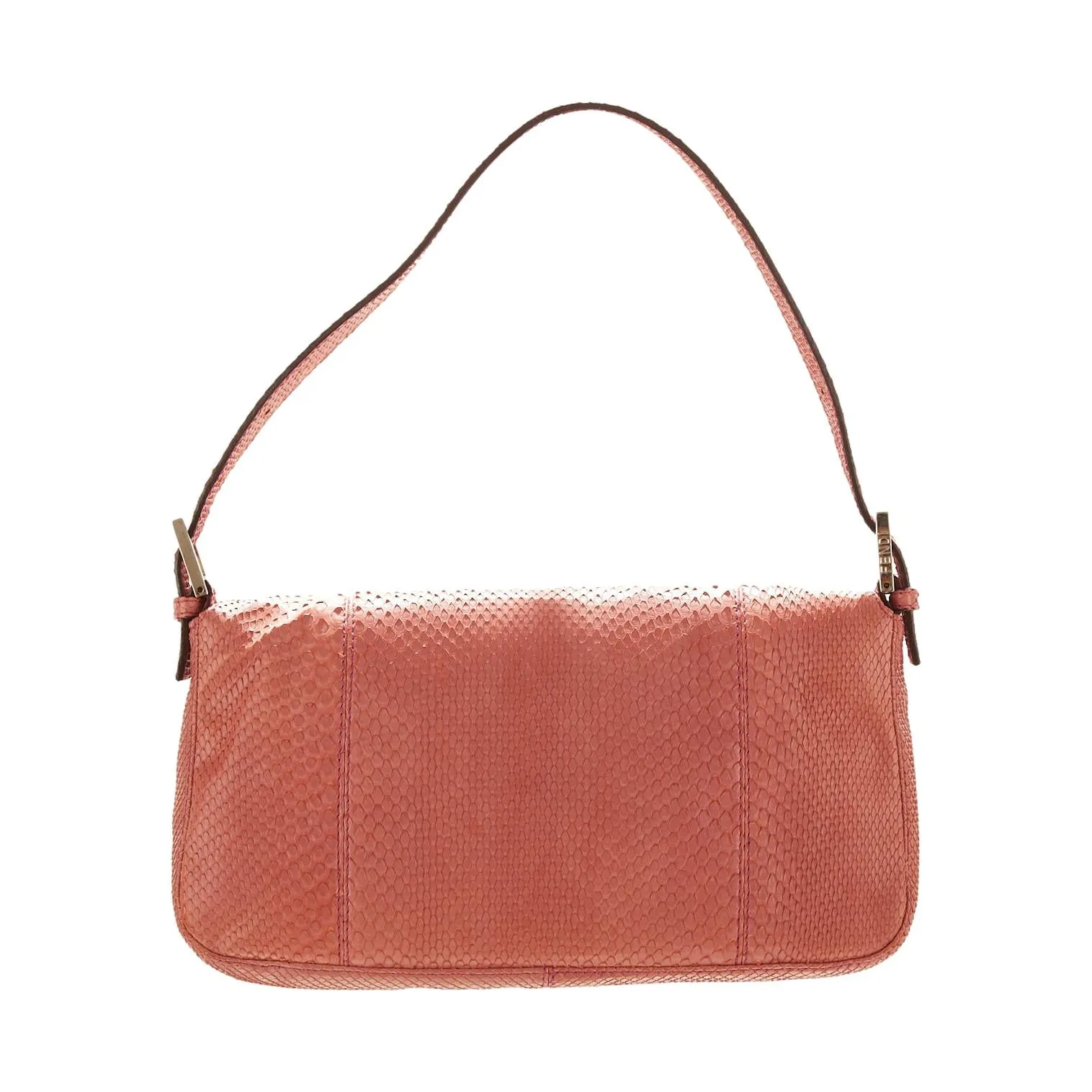 Fendi Pink Snakeskin Baguette