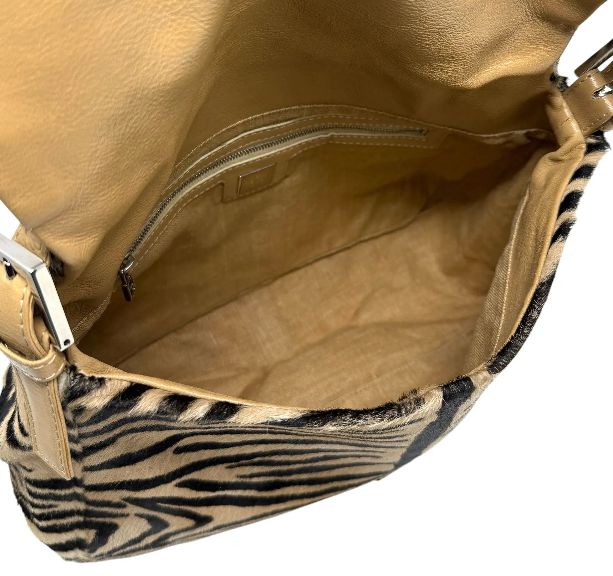 Fendi Tan Zebra Baguette Bag