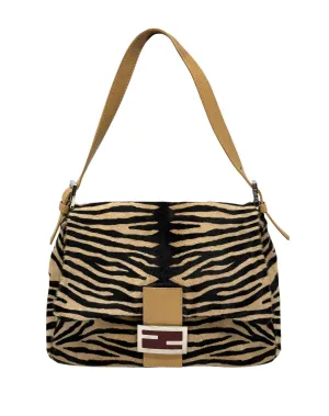 Fendi Tan Zebra Baguette Bag
