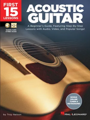 First 15 Lessons Acoustic Guitar, (Book & Audio/Video)