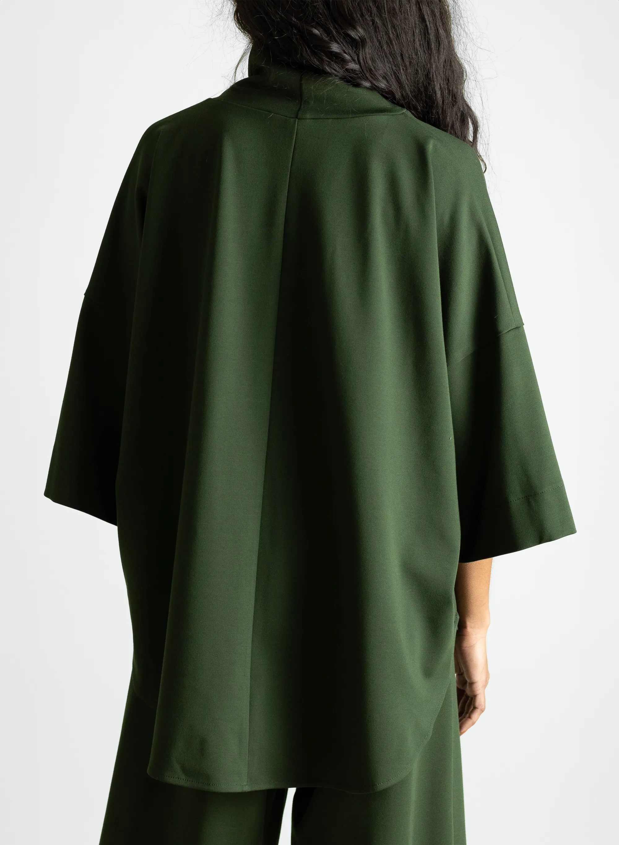 Flared Sleeve Turtleneck - Olive