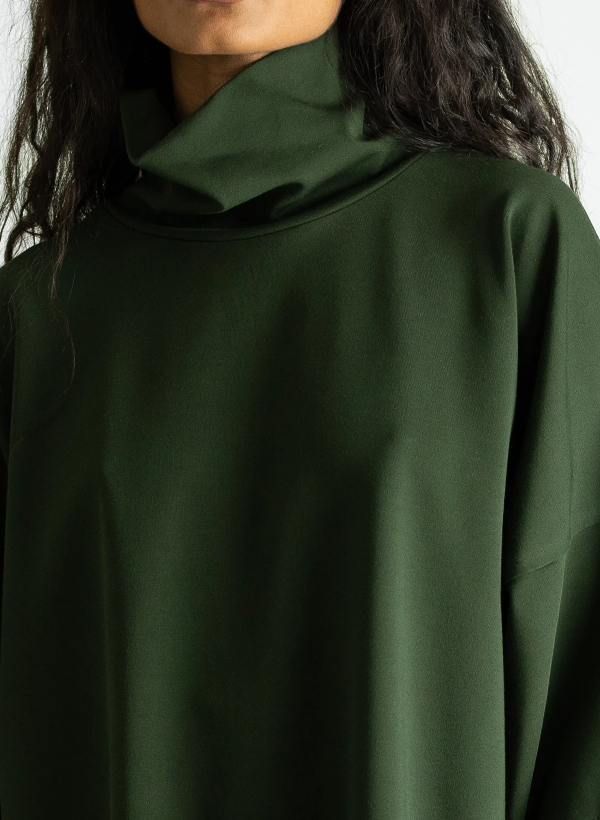 Flared Sleeve Turtleneck - Olive