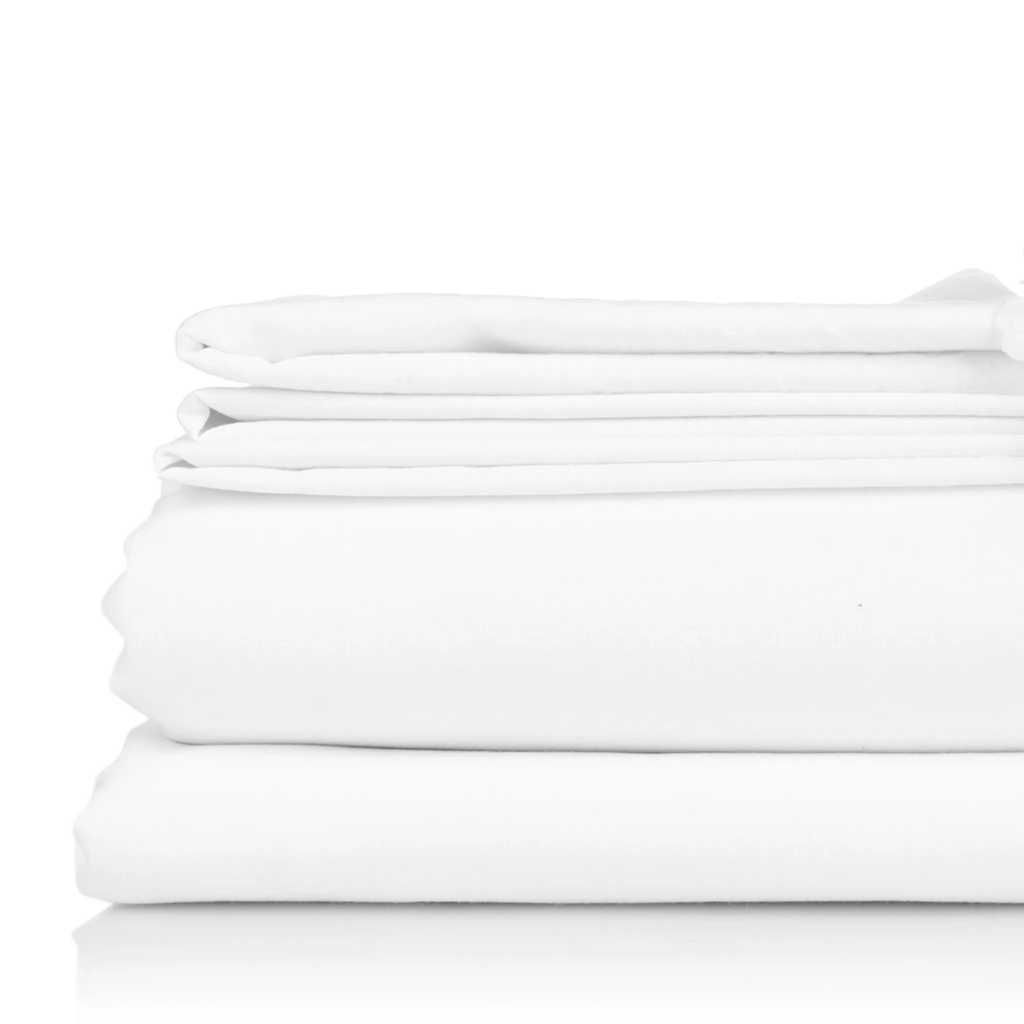 Flat Sheet - Poly Cotton - 66" x 104" - White