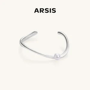 Floating Pearl Cuff Bracelet