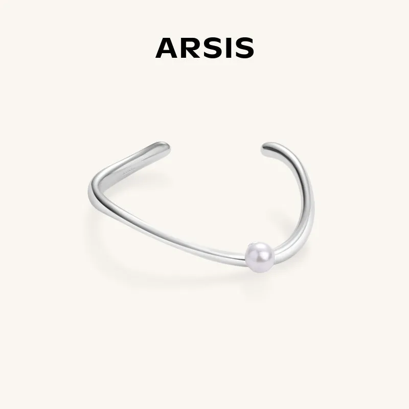 Floating Pearl Cuff Bracelet