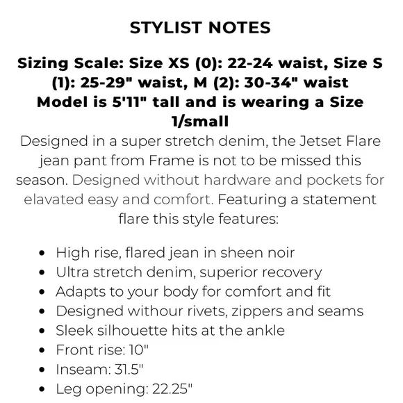 FRAME The Jetset Flare in Casper Clean Denim Size 1 (25 26 27 28 29 ) like new