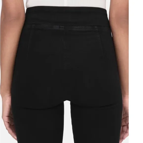 FRAME The Jetset Flare in Sheen Noir Pull On Black size 2/ Large