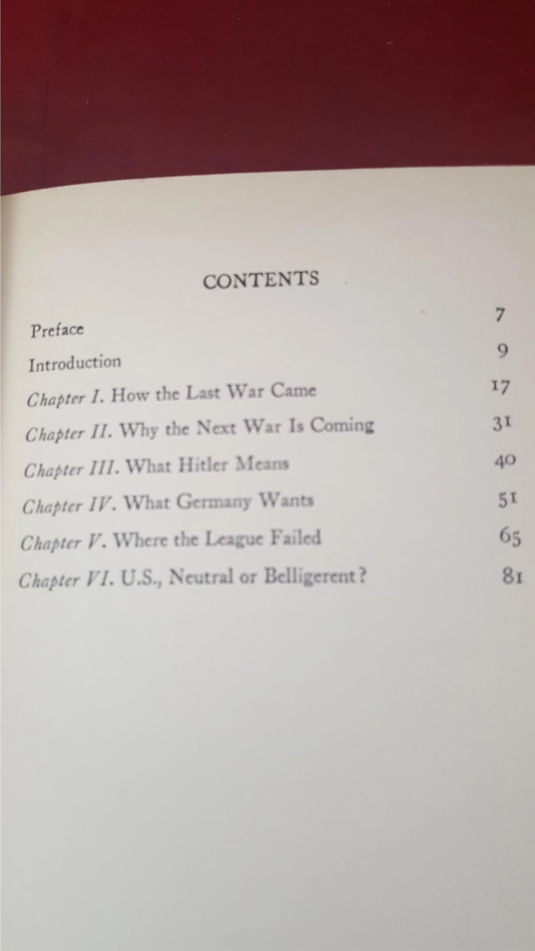 Frank H Simonds - America And The Next War, Hamish Hamilton, 1934