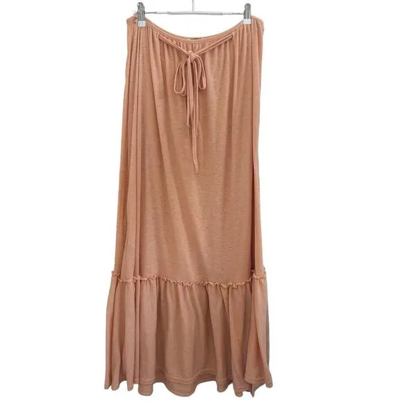 Free People Beach Endless Summer Convertible Maxi Skirt Peach Size Small​
