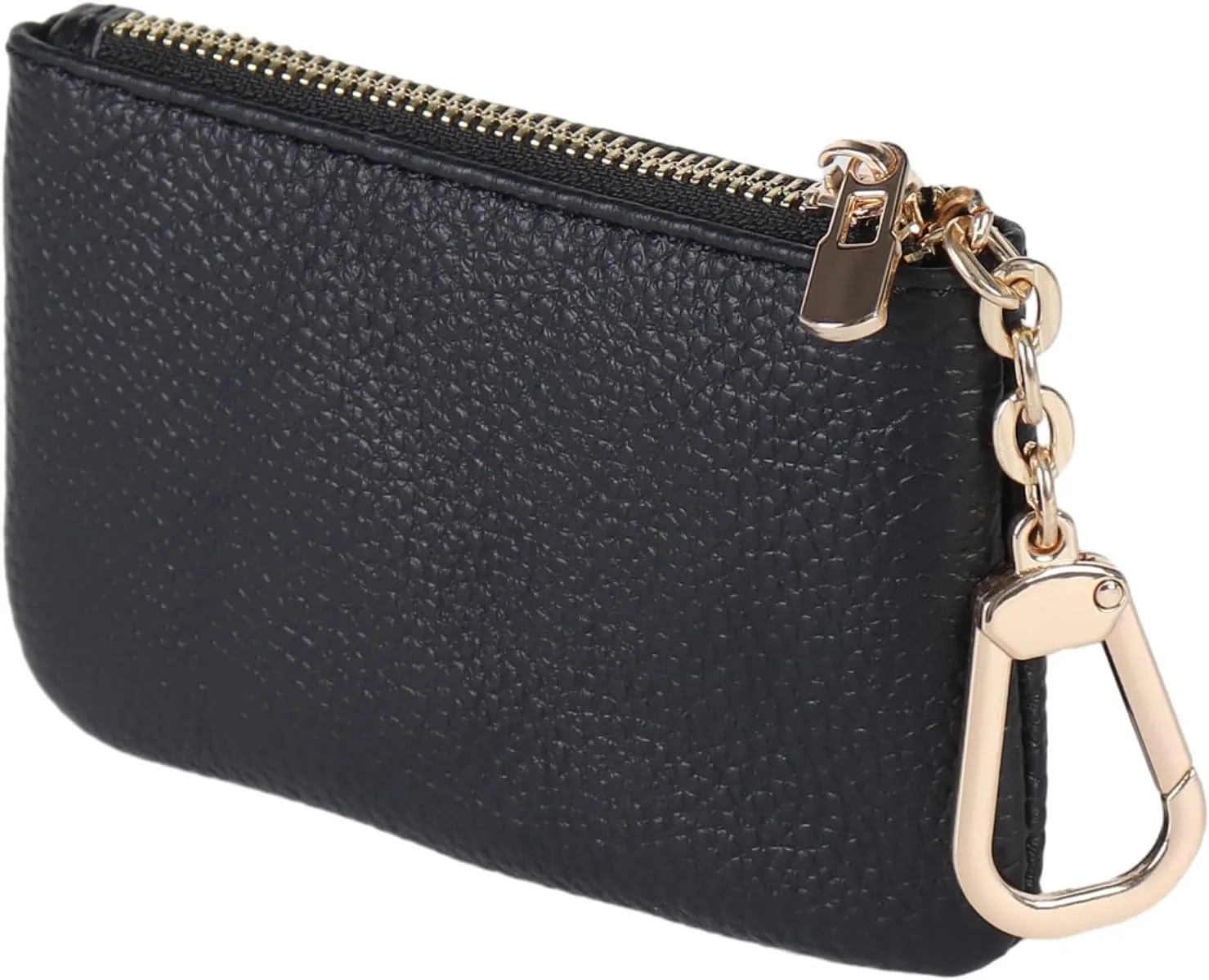 Full Grain Leather Coin Purse - Keychain Wallet for Women and Men