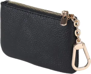 Full Grain Leather Coin Purse - Keychain Wallet for Women and Men