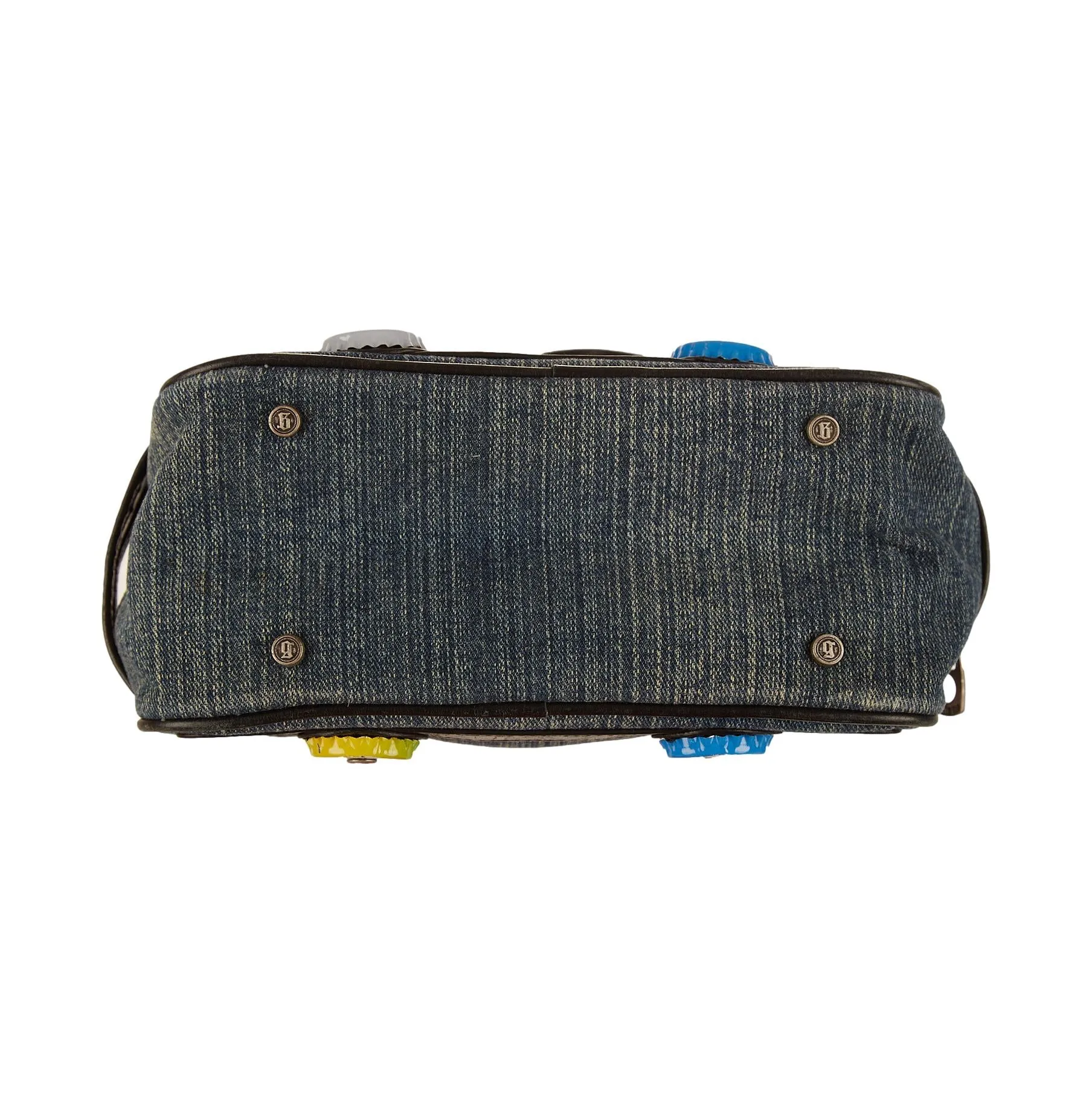 Galliano Denim Bottle Cap Bag