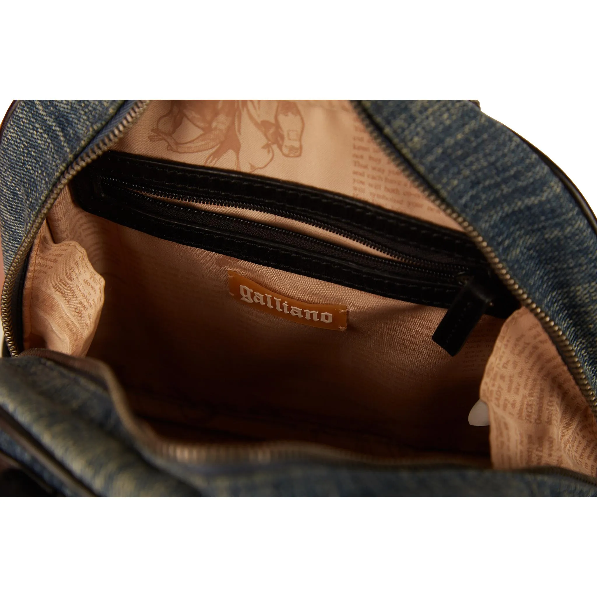 Galliano Denim Bottle Cap Bag