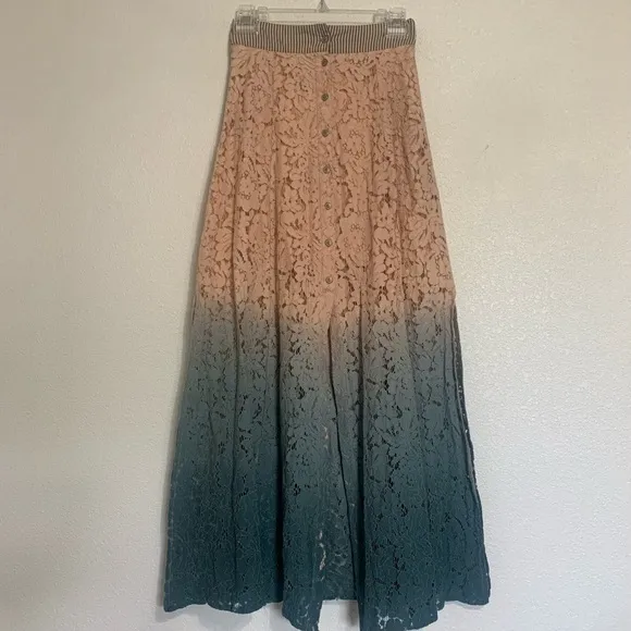 Gimmicks by BKE Lace Ombré Maxi Skirt Rare