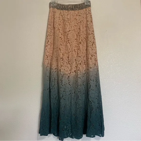 Gimmicks by BKE Lace Ombré Maxi Skirt Rare