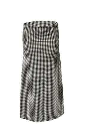 GINGHAM MID-RISE MAXI SKIRT