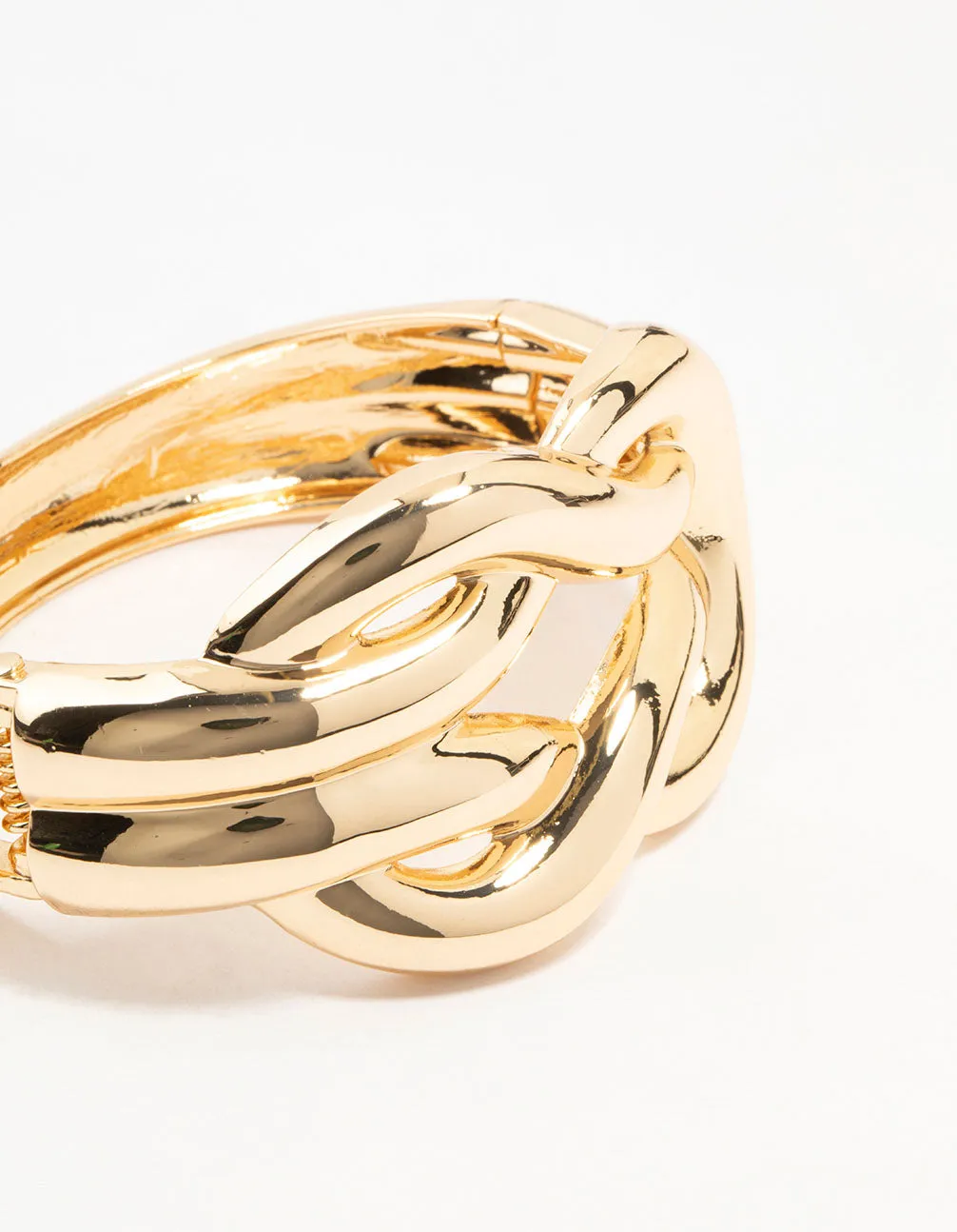 Gold Bold Knotted Bangle