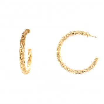 Gold Braided Hoops