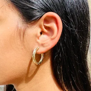 Gold Braided Hoops