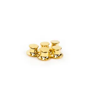 Gold Deluxe Locking Pin Backs (Backing Clasp) for Enamel Pins | Pack of 5