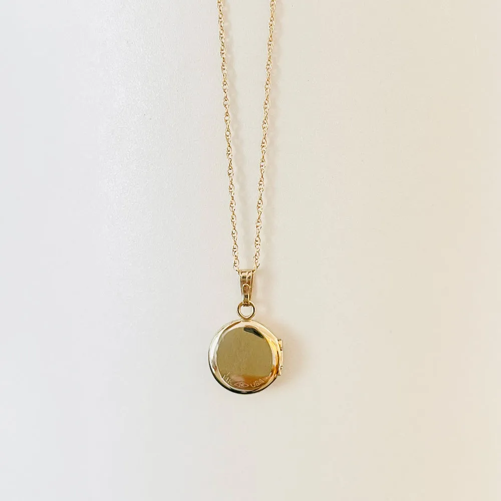 Gold Filled The Petite Silhouette Locket Necklace