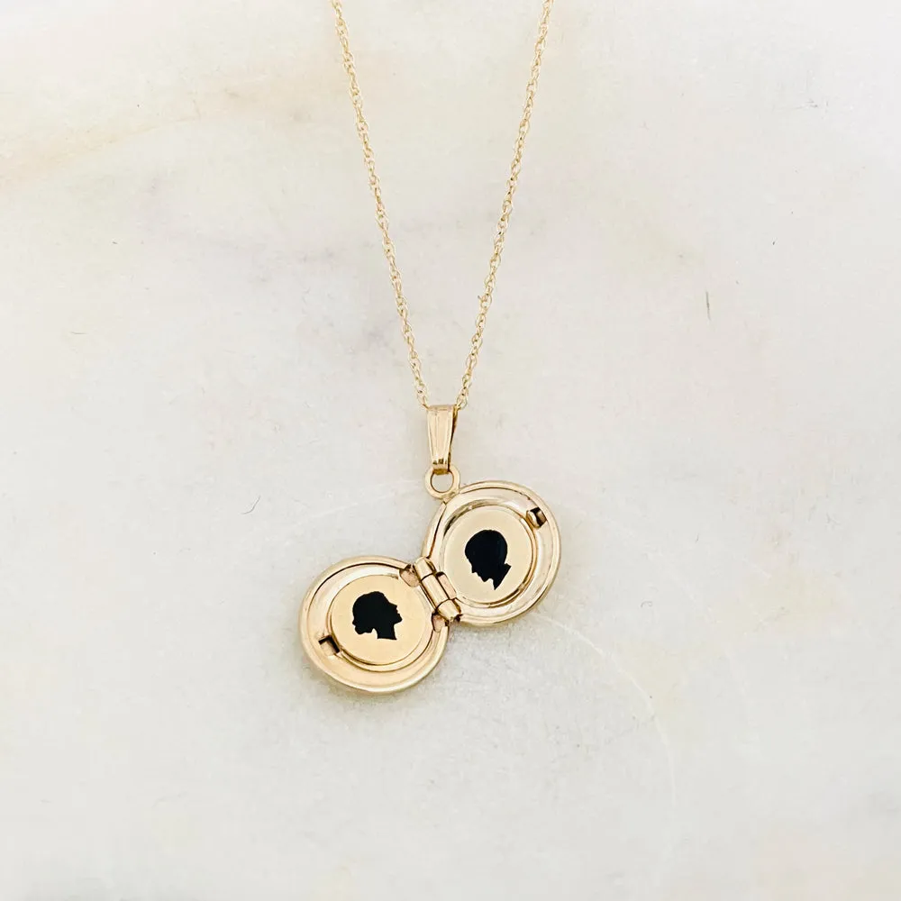 Gold Filled The Petite Silhouette Locket Necklace