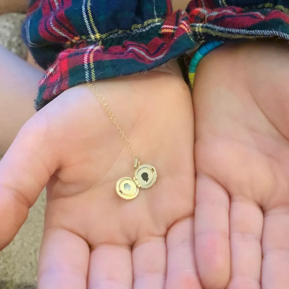 Gold Filled The Petite Silhouette Locket Necklace