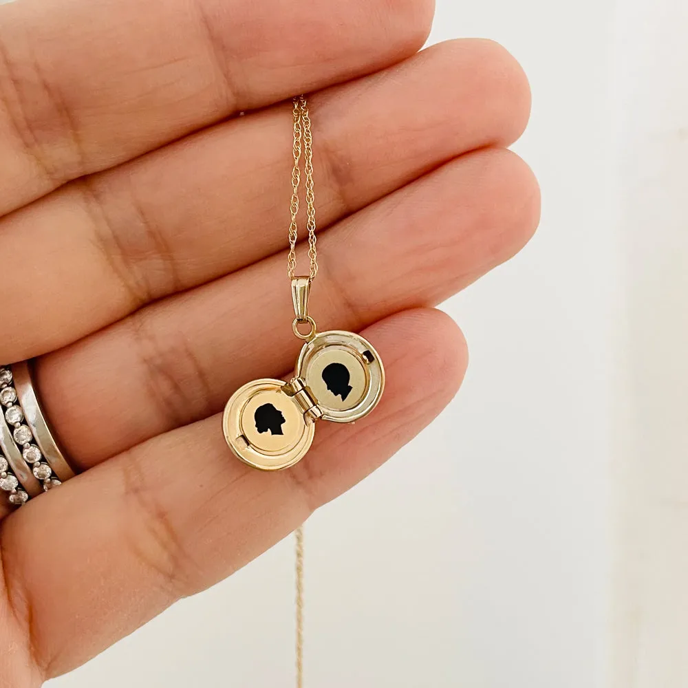 Gold Filled The Petite Silhouette Locket Necklace