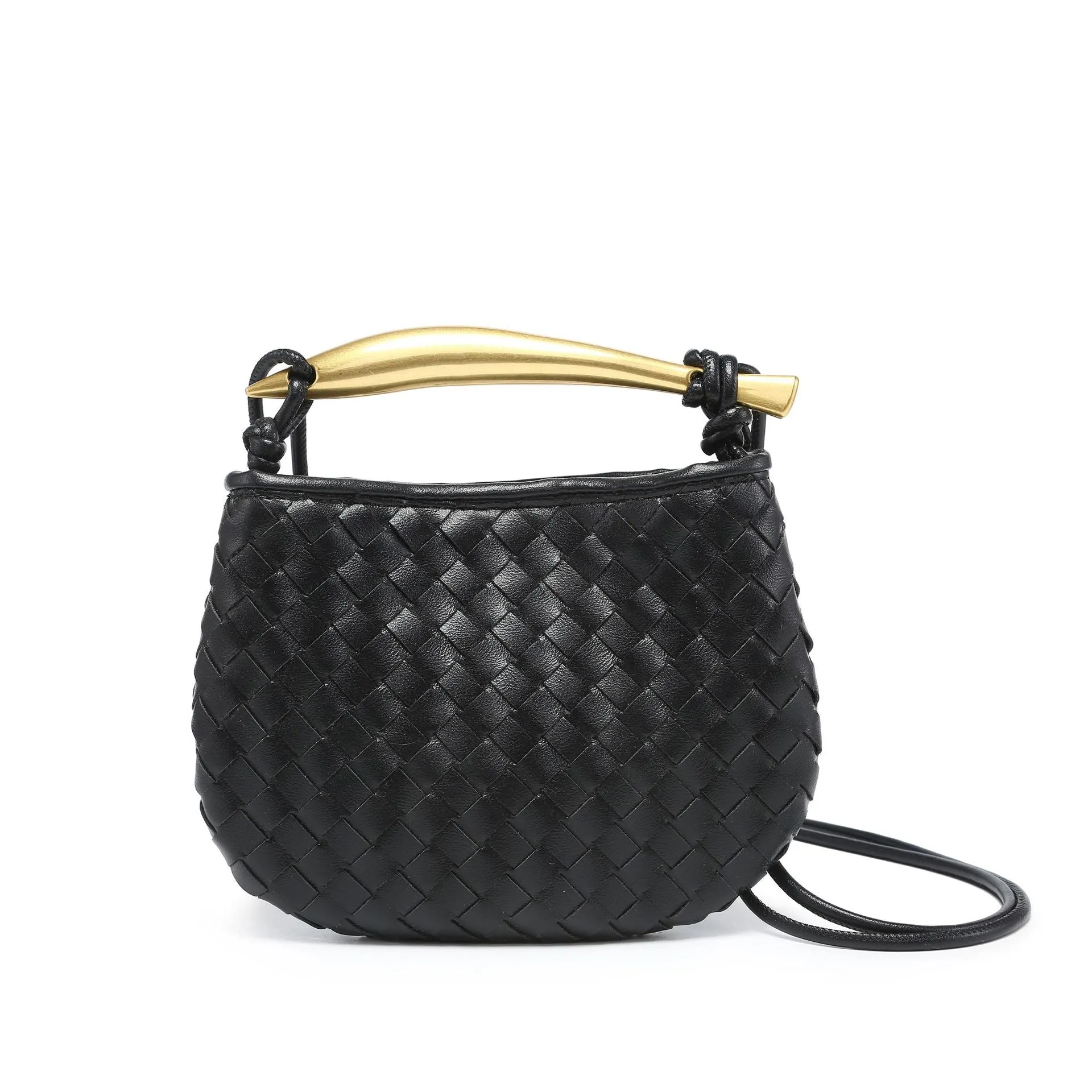 Gold Handle Dumpling Bag