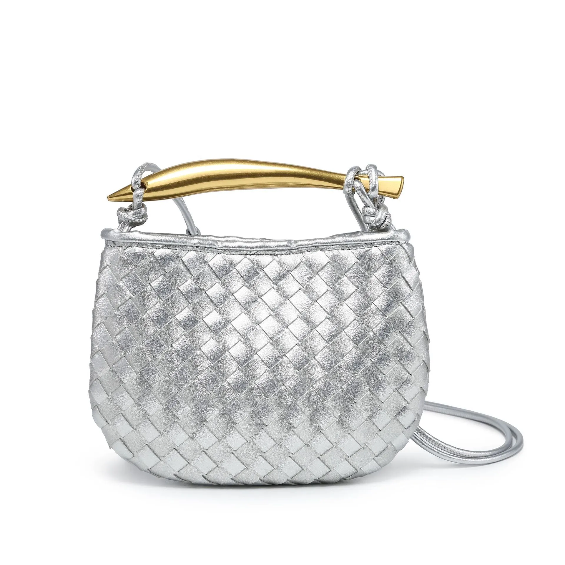 Gold Handle Dumpling Bag