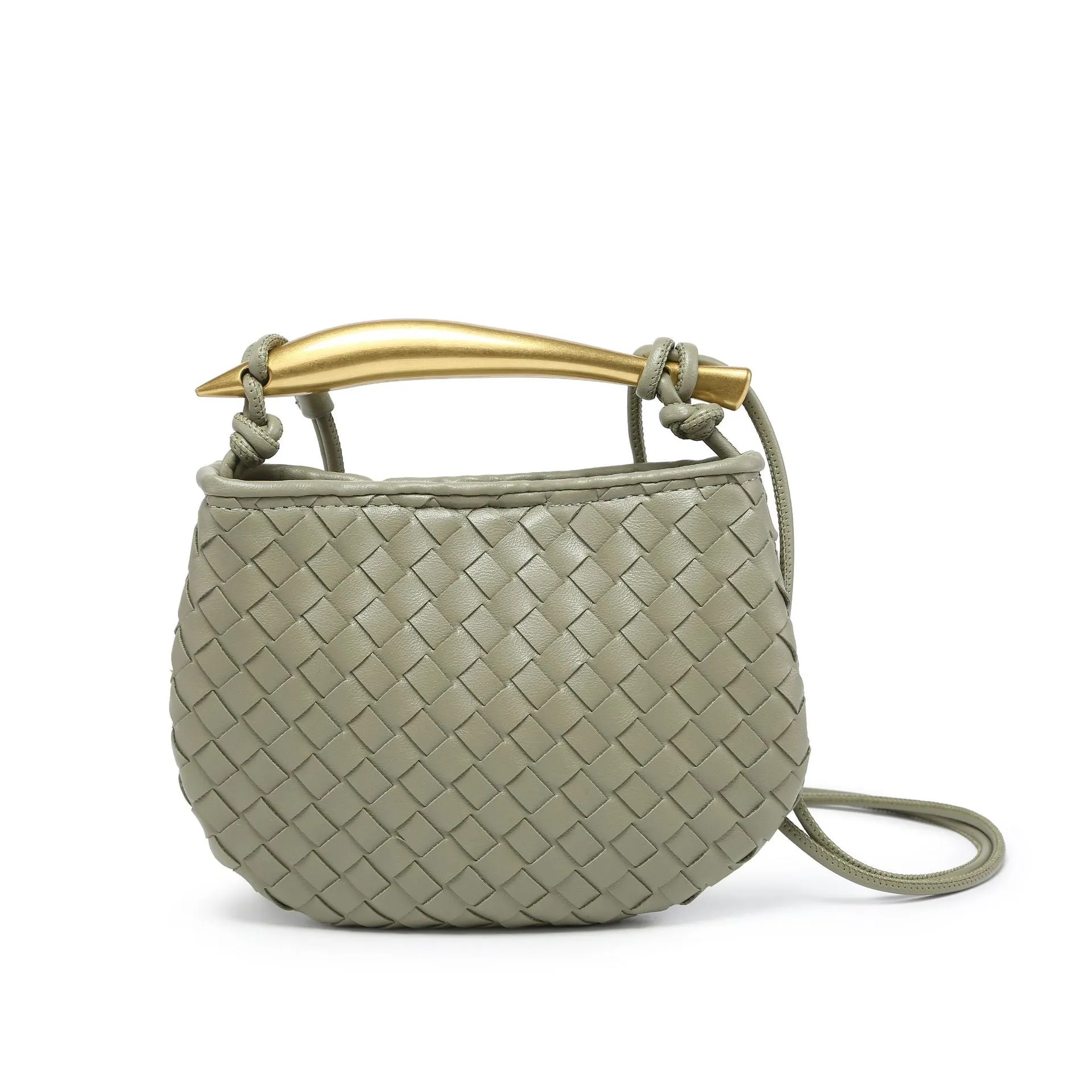 Gold Handle Dumpling Bag
