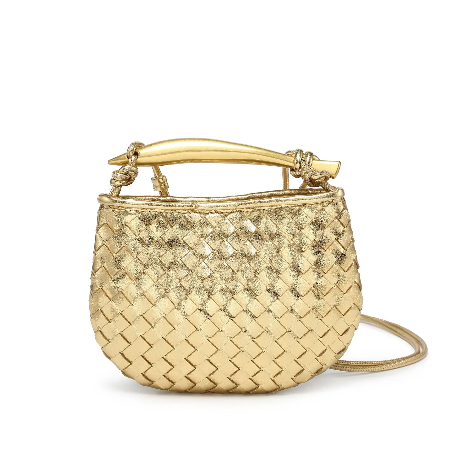 Gold Handle Dumpling Bag