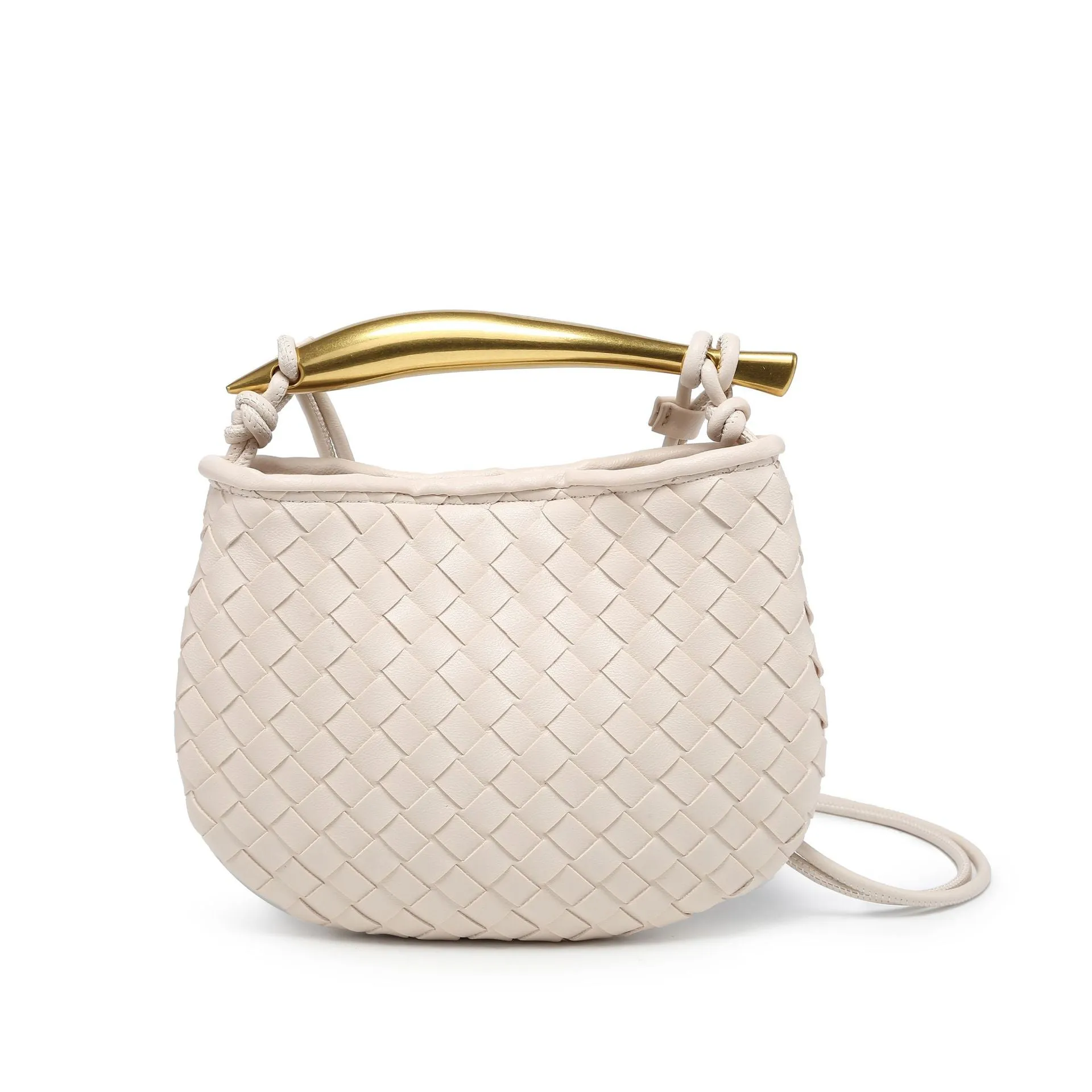 Gold Handle Dumpling Bag