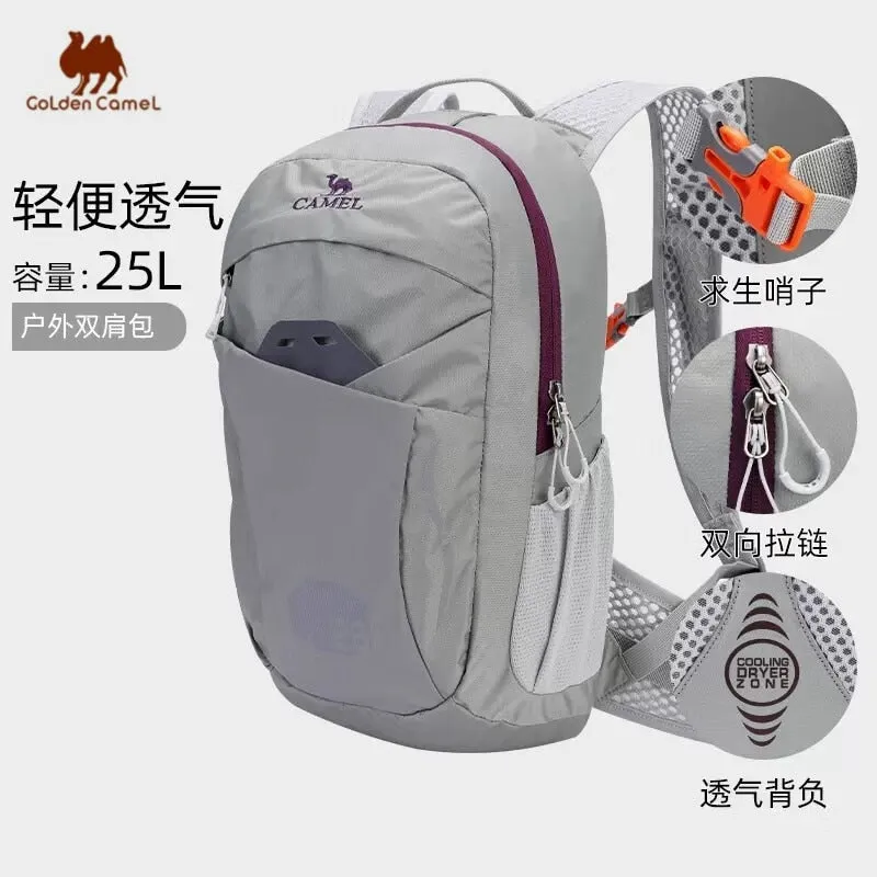 Gold Hiking Backpack for Men Lightweight Sports Bag for Running Traveling Cycling