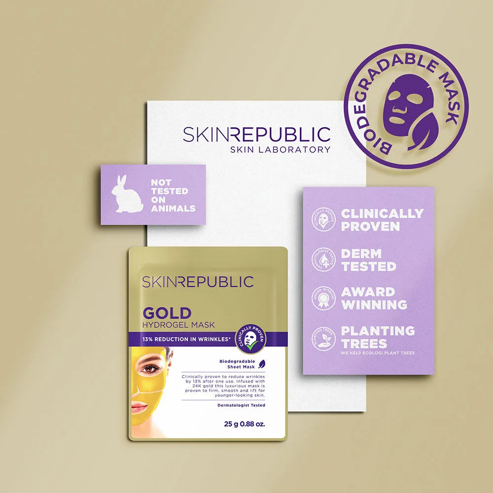 Gold Hydrogel Face Mask