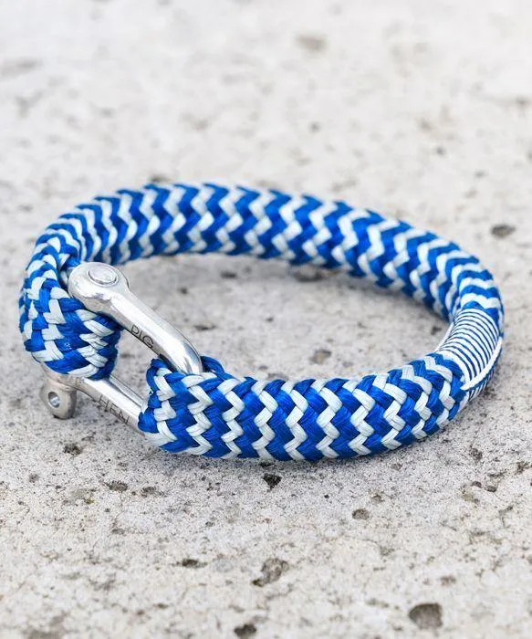 Gorgeous George 12mm Flat Rope Cobalt Light Gray Silver