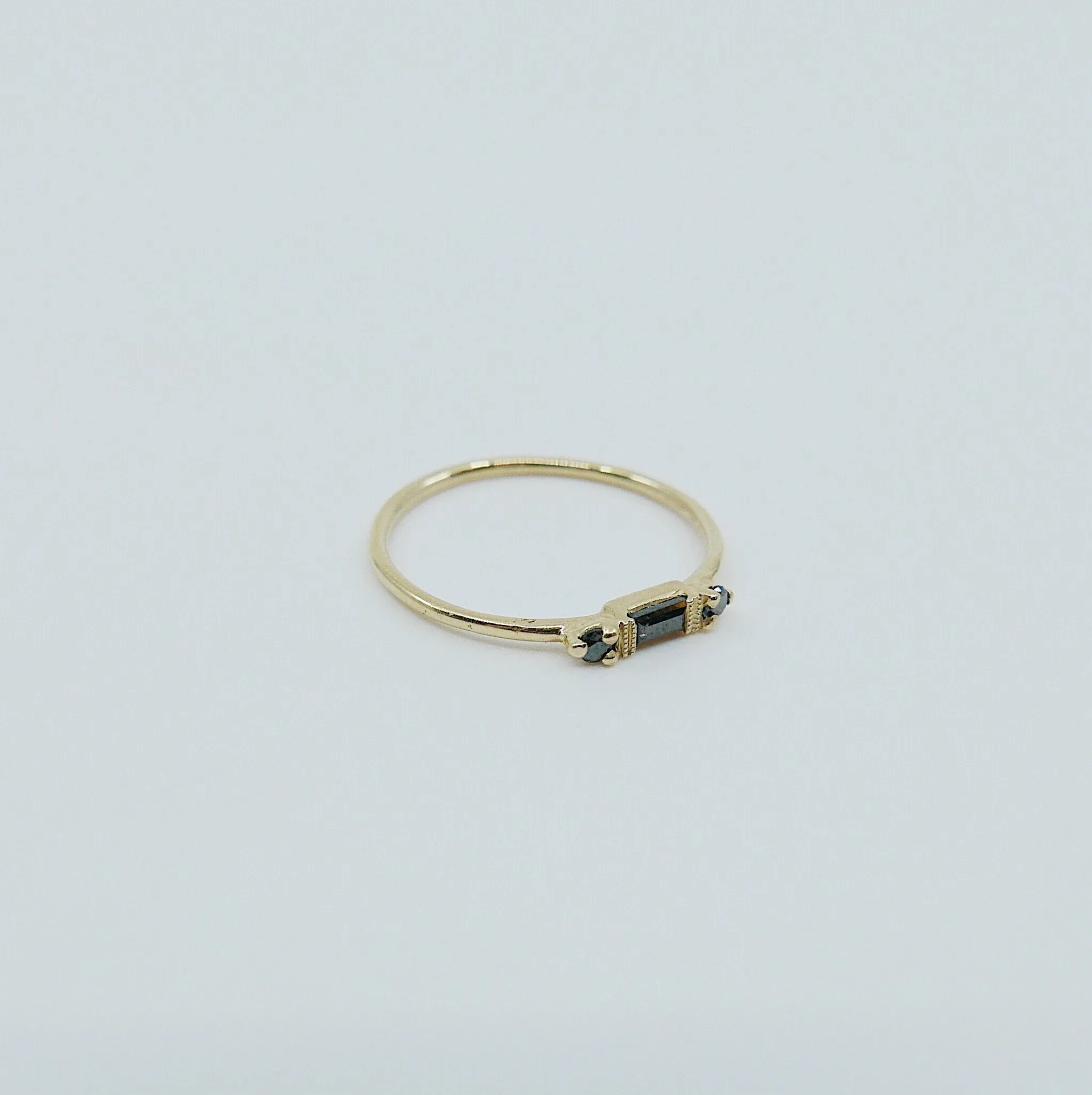 Grand Baguette Blackout Black Diamond Ring