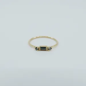 Grand Baguette Blackout Black Diamond Ring