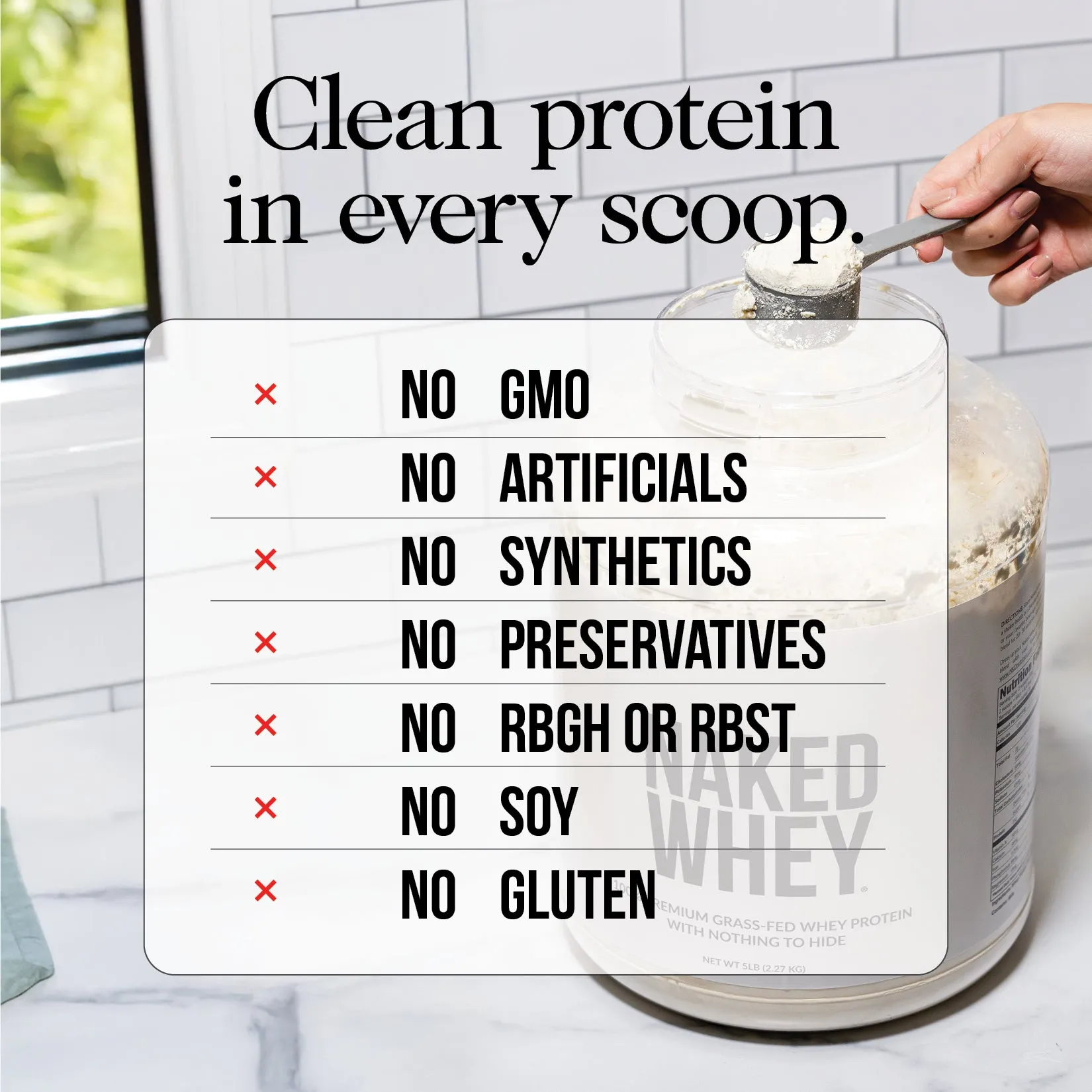 Grass Fed Whey Protein Powder | Naked Whey - 5lb