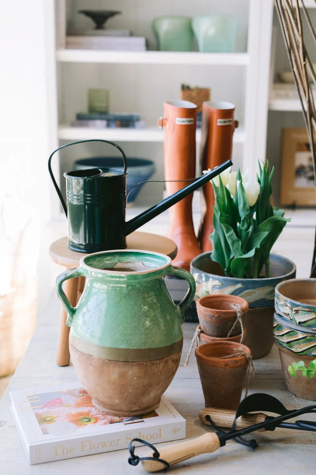Green Cottage Crafted 2-Handle Jug