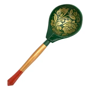 Green Gold Hand Crafted Russian Spoon