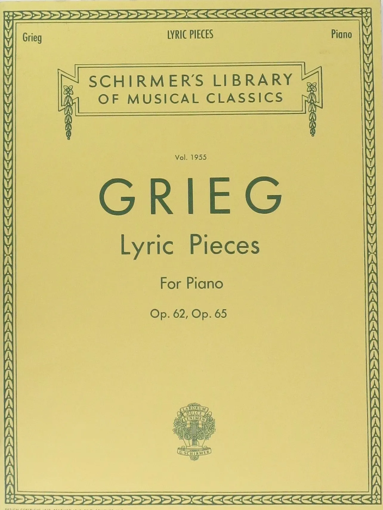 Grieg, Lyric Pieces, Vol. 1955: Op. 62, Op.65 For the Piano