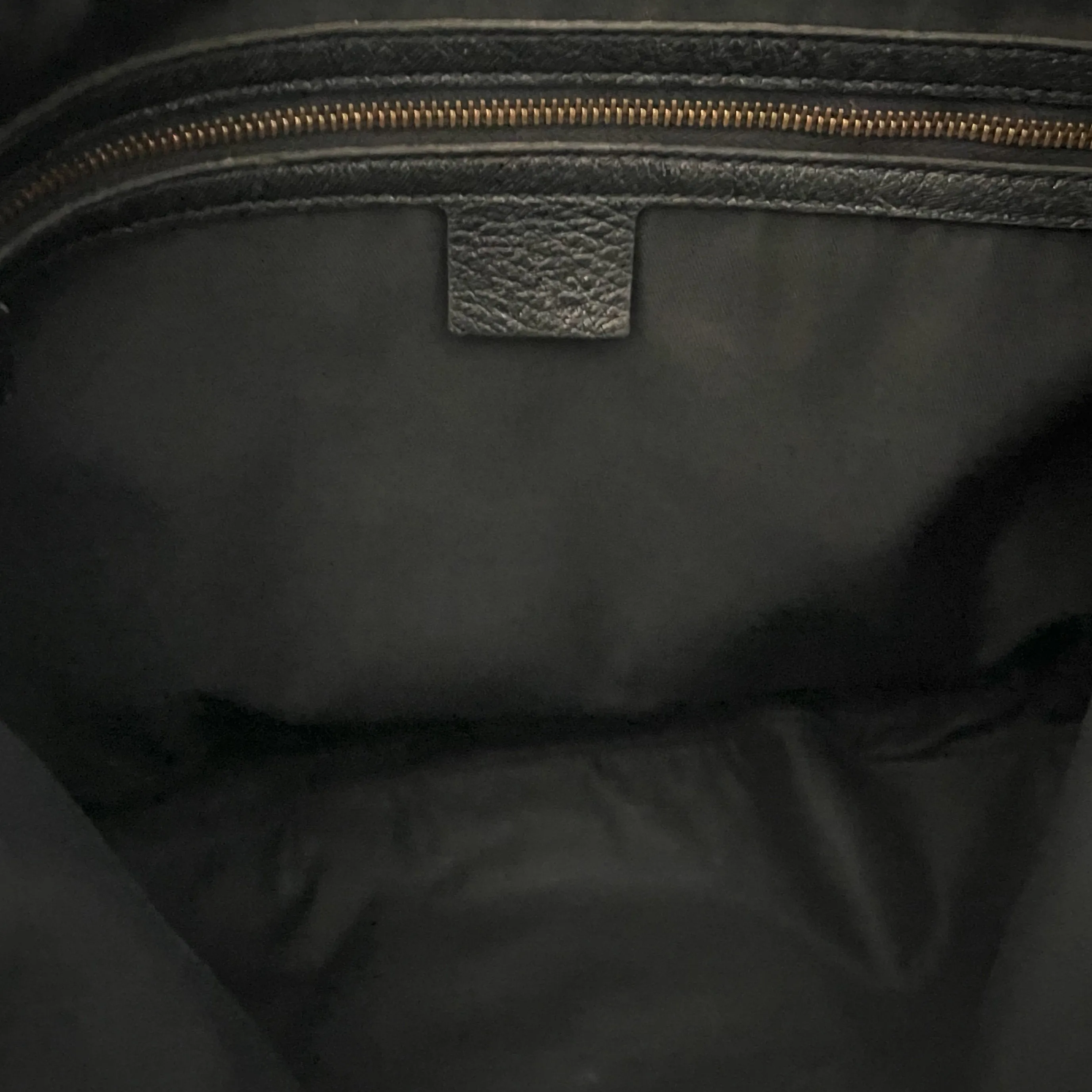 Gucci Black Leather Logo Shoulder Bag
