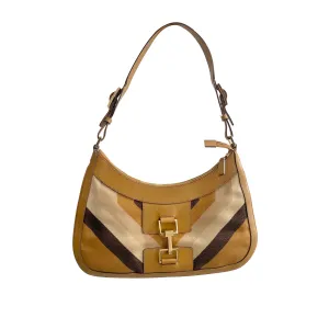 Gucci Brown Chevron Jackie Bag