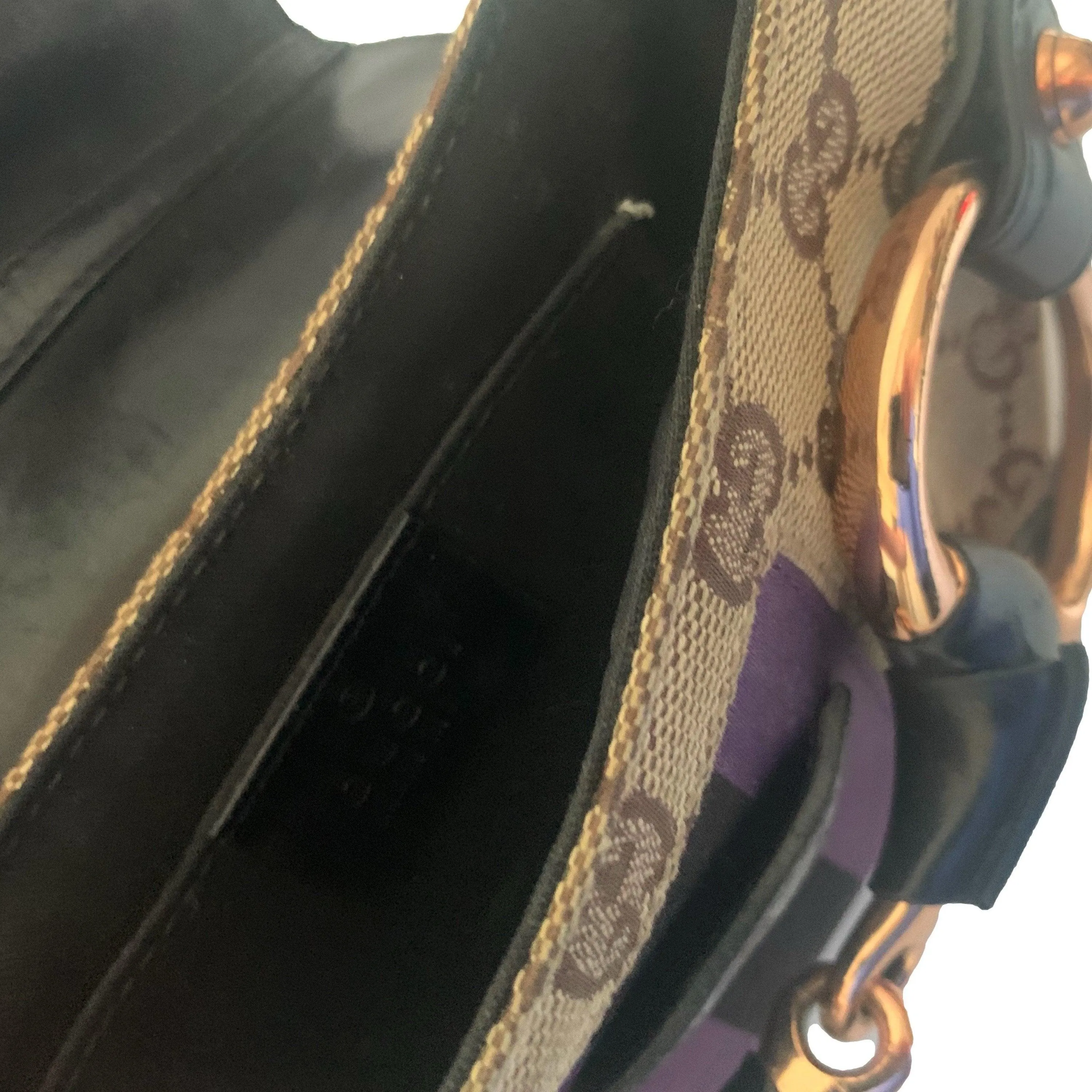 Gucci Brown Monogram Mini Horsebit Bag