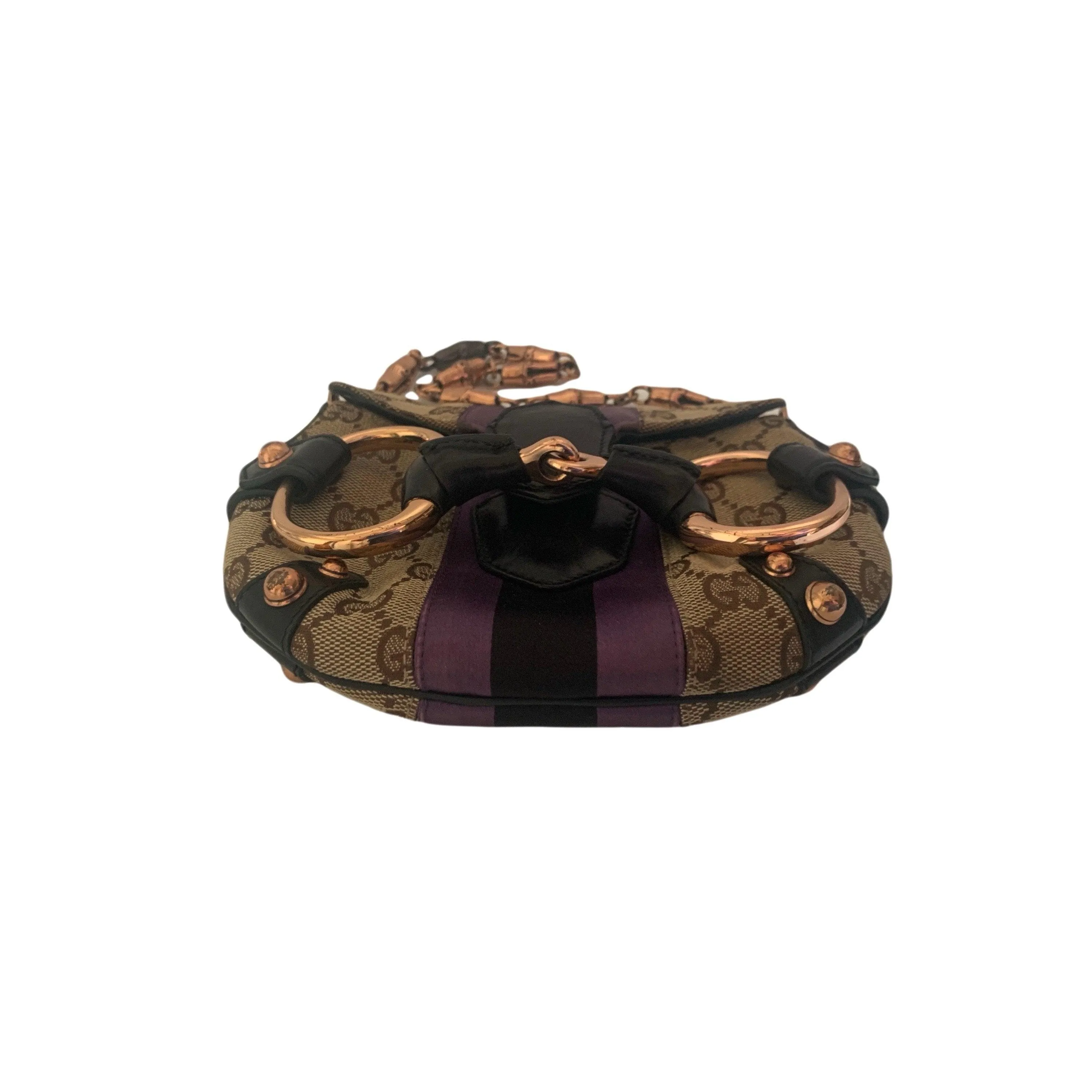 Gucci Brown Monogram Mini Horsebit Bag
